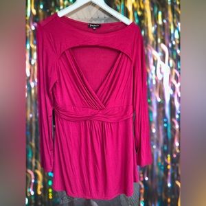XXL , Fuschia, Cut out front